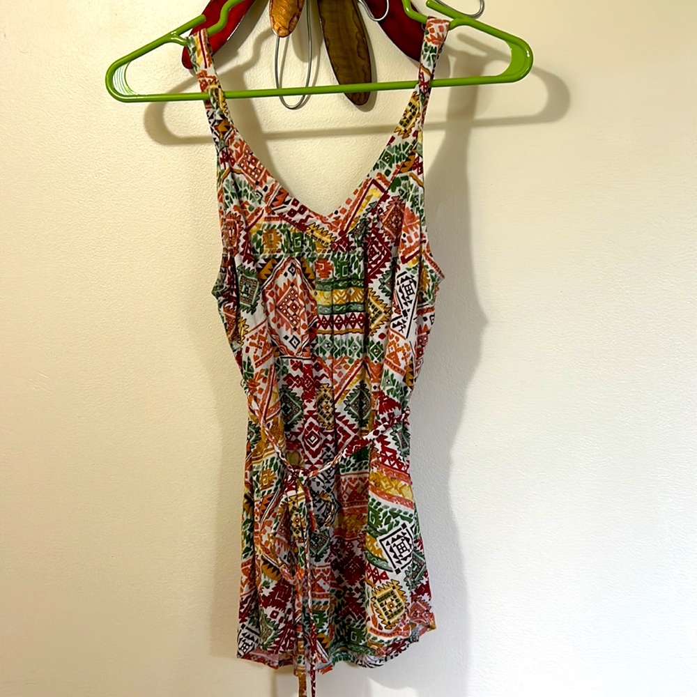 Multi-Colored Patterned Tank Top Size Medium - Picture 2 of 2